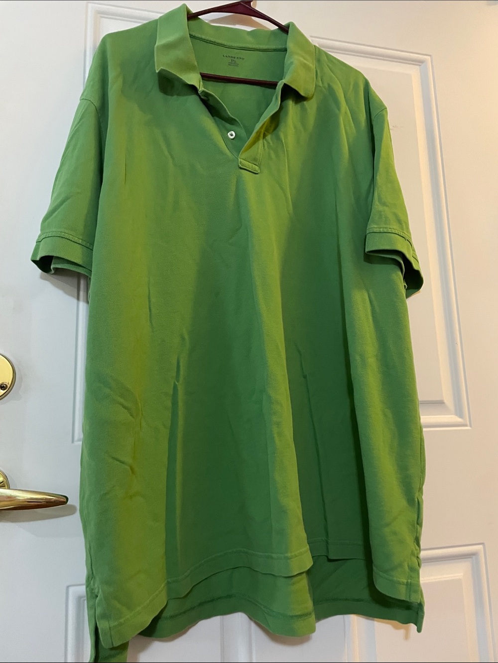 Lands' End Bright Green Men's Polo Shirt